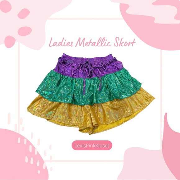 Mardi Gras Metallic Skort - Picture 3 of 3